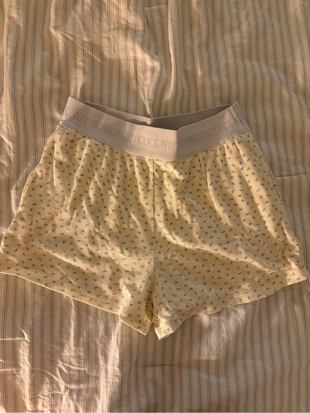 Ivory Floral Sunkissed Coconut Shorts
